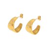 1 Pair Simple Style Solid Color Inlay Stainless Steel Zircon Ear Studs 5 removebg preview