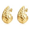 1 Pair Simple Style Water Droplets Plating Stainless Steel Ear Studs (3)