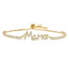 Fashion MAMA Letter Copper Zircon Bracelets