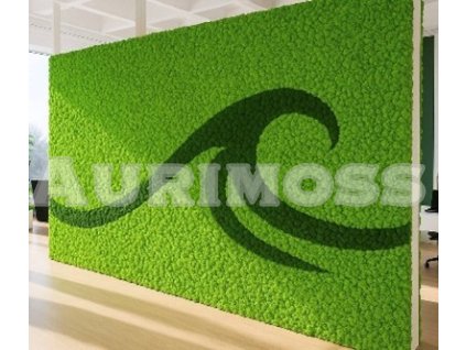 Mechová stěna s lišejníkem - Zelená vlna