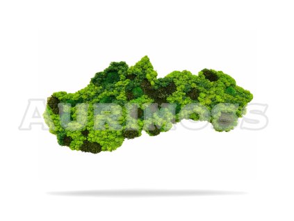 Machový obraz – mapa Slovenska