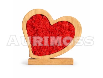 Machová dekorácia na stôl s lišajníkom – Srdcia života