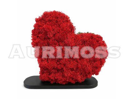 Machove dekoratívne stolové srdce