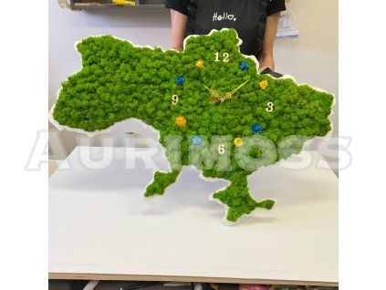 Machové hodiny – Mapa Ukrajiny