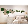 Machový nápis s LED podsvietením – I Love You interier2