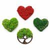 Machový magnet s lišajníkom – Srdiečko a strom