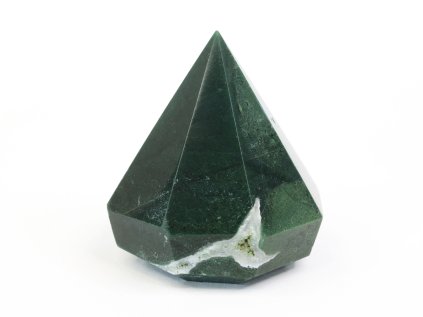 Mechový achát – broušený kámen v diamantovém tvaru (6,1 cm)