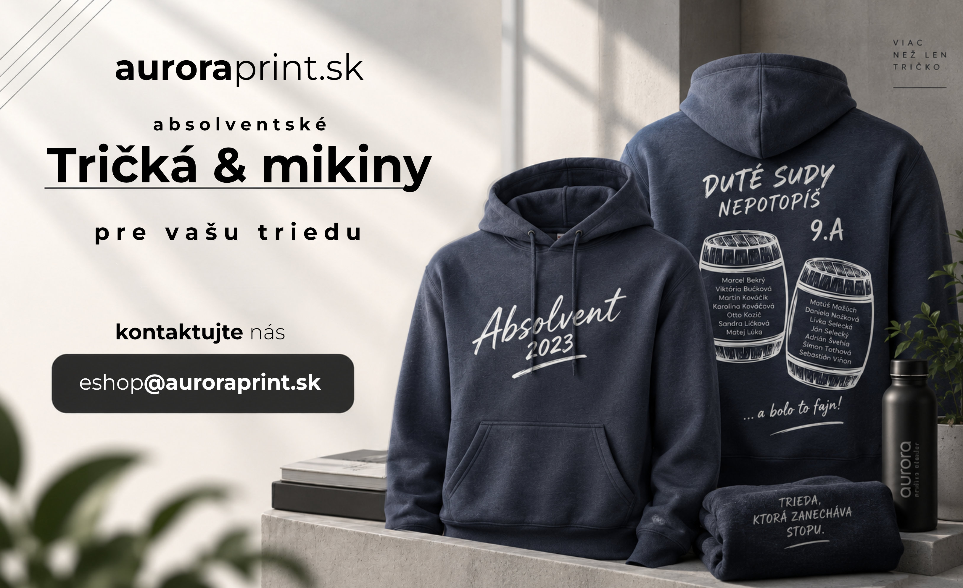 absolventké tričká a mikiny