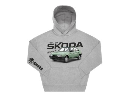 favorit mikina šedá predok