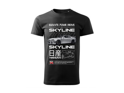 tričko nissan čierna predok