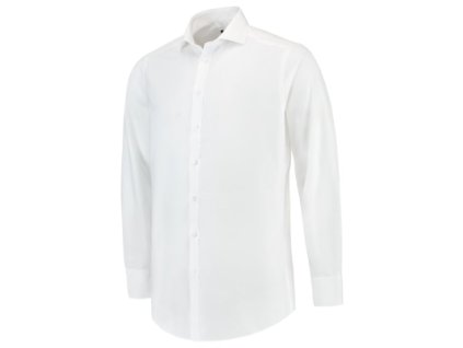 Fitted Stretch Shirt-biela