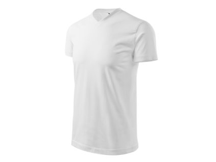 Heavy V-neck-biela