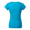 Fit V-neck-tyrkysová
