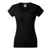 Fit V-neck-čierna