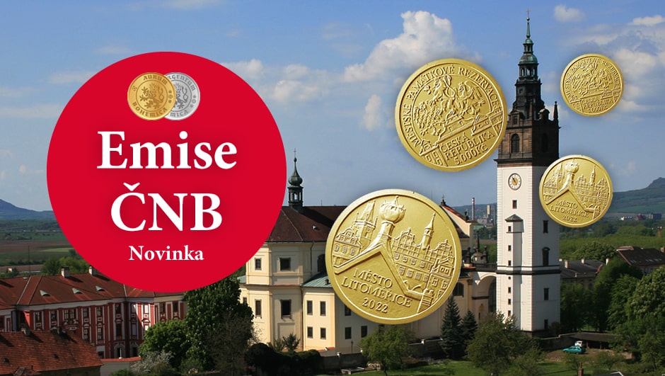 Zlatá mince 5000 Kč Litoměřice 2022 nyní v prodeji