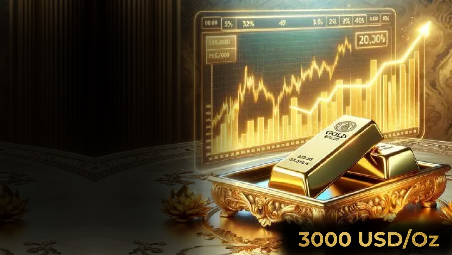 Cena zlata 3000 USD/Oz