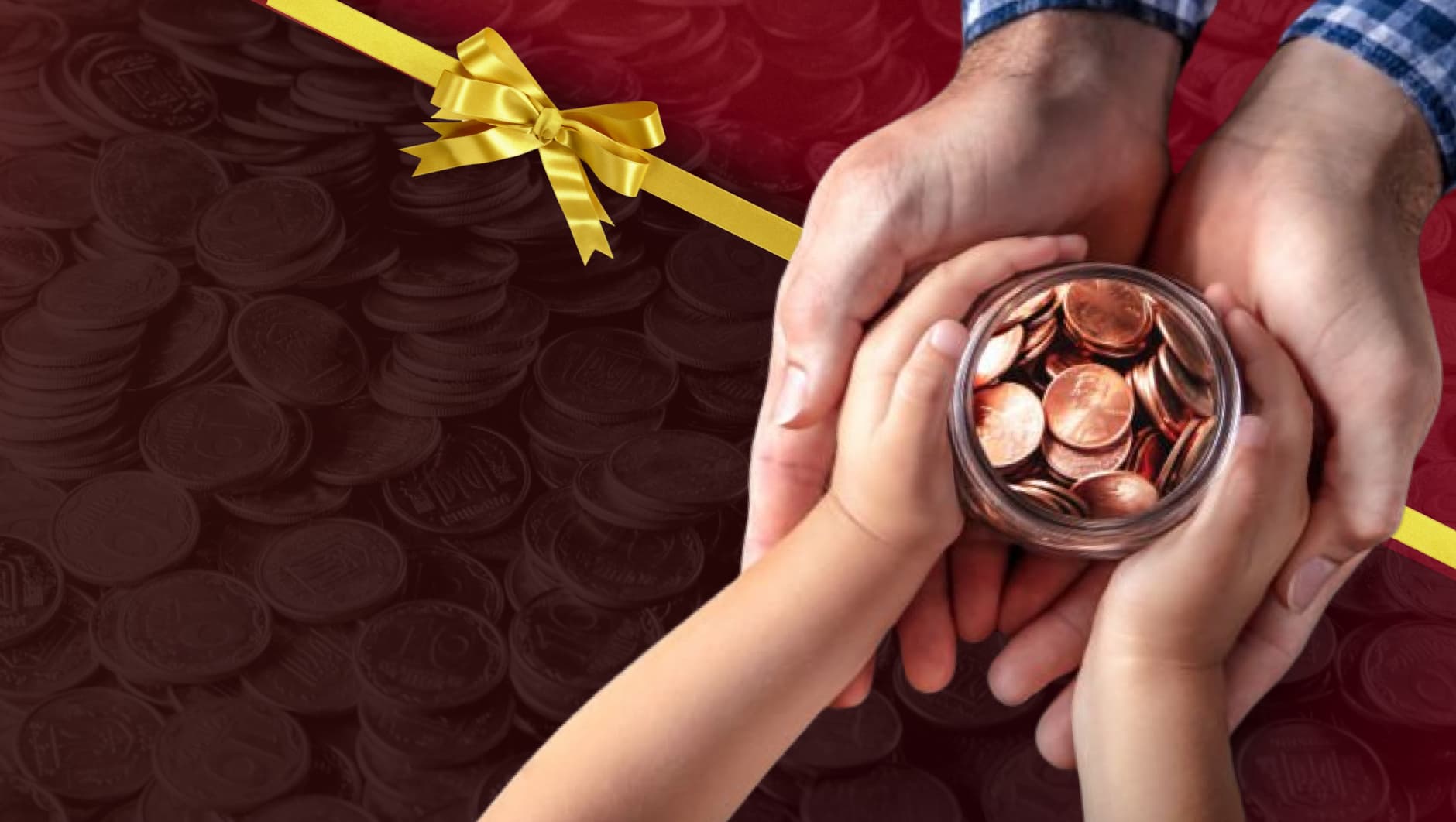 Zlato a mince k narození dítěte