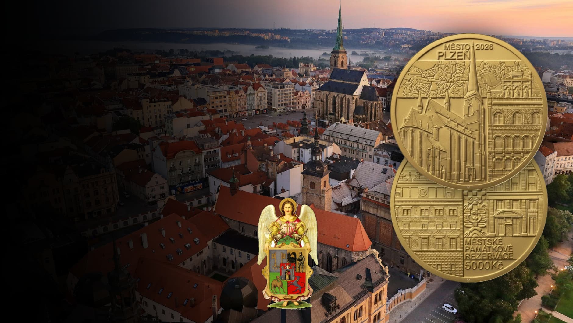 Zlatá pamětní mince ČNB cyklus Městské památkové rezervace II