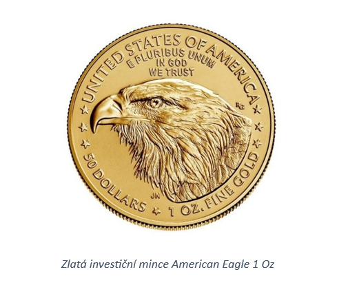 zlatá investiční mince American Eagle 1 Oz