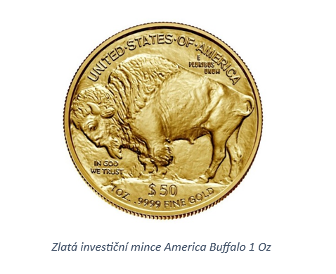 zlatá investiční mince America Buffalo 1 Oz