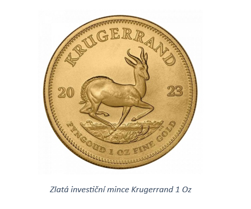 zlatá investiční mince Krugerrand 1 Oz