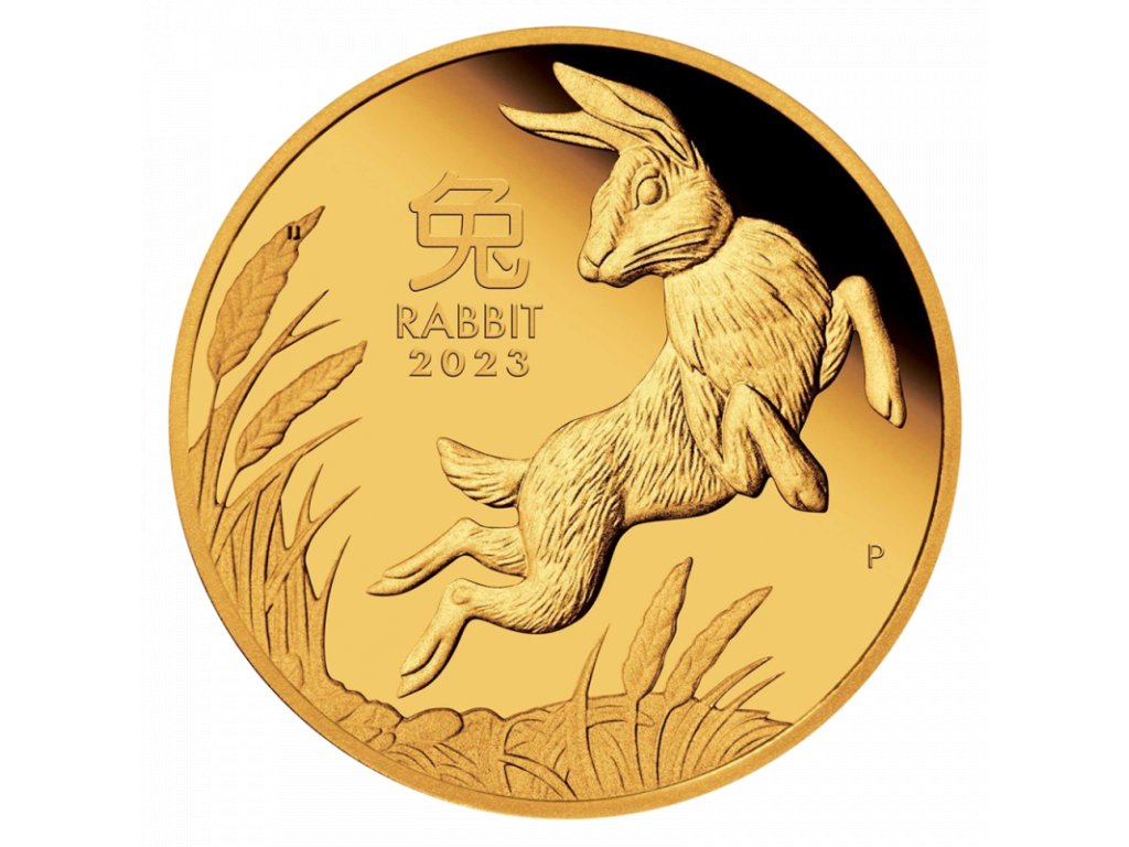 Zlatá investiční mince Rok Králíka Lunar III 1/10 Oz 2023