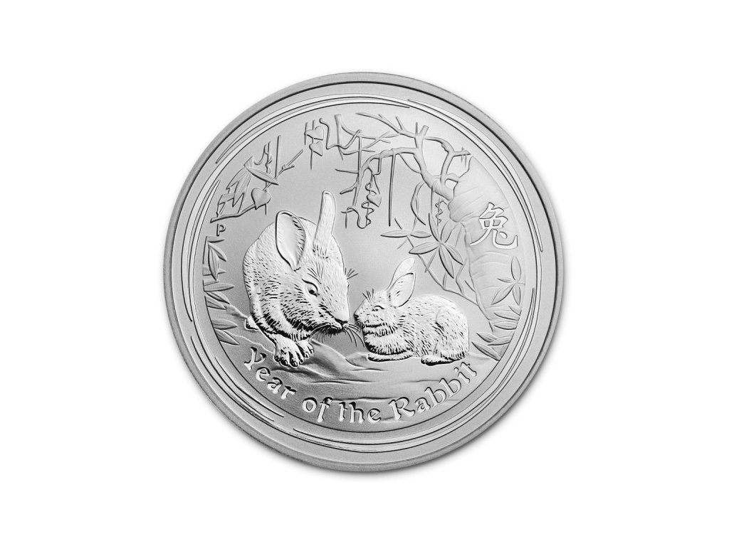 Stříbrná investiční mince Rok Králíka Lunar II 1kg 2011