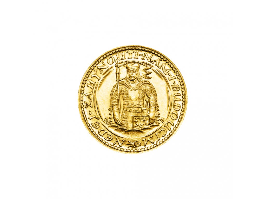 Zlatá mince Svatý Václav Jednodukát Československý 1925