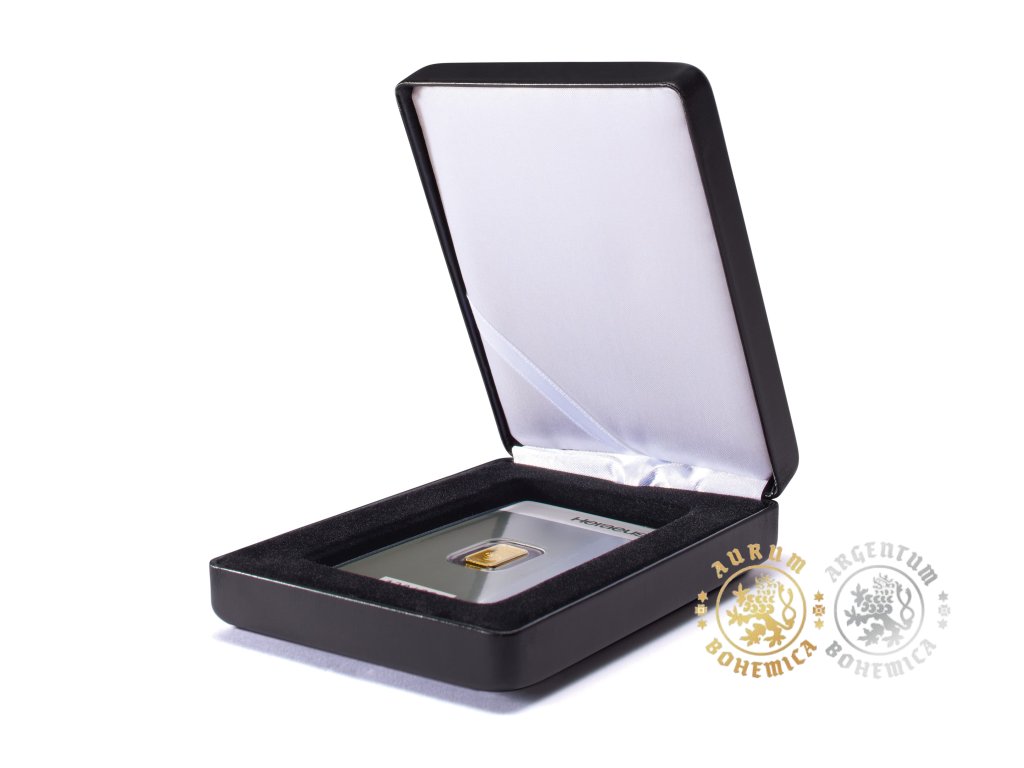 nobile etui for 1 embossed gold bar in blister packaging upright format black (1)