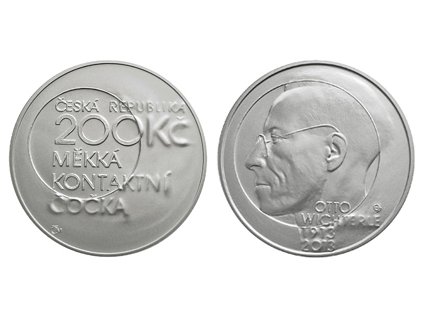 Stříbrná mince 200 Kč k 100. výročí narození Otty Wichterleho 2013 Proof