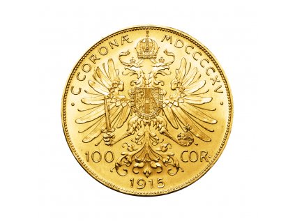 Zlatá investiční mince Stokoruna Františka Josefa I. 1915 (novoražba)