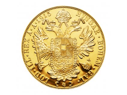 Zlatá investiční mince 4-Dukát Františka Josefa I. 1915 (novoražba)