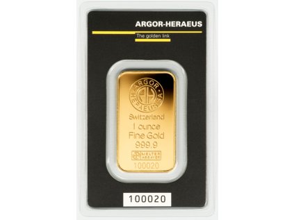 31,1g investiční zlatý slitek Argor Heraeus SA