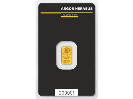 1g investiční zlatý slitek Argor Heraeus SA