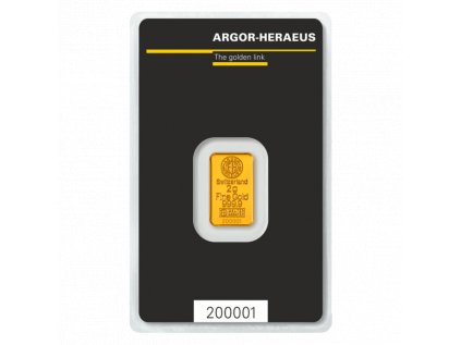 2g investiční zlatý slitek Argor Heraeus SA