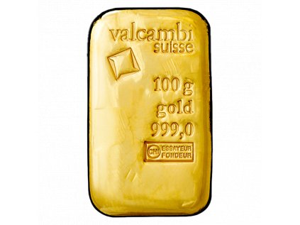 100g investičná zlatá tehlička Valcambi | Litý slitek