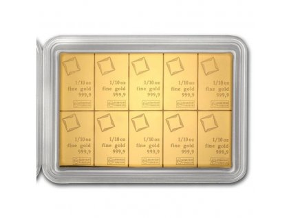 10 x 3,11g investiční zlatý slitek Valcambi CombiBar