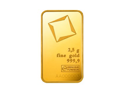 2;5g investiční zlatý slitek Valcambi