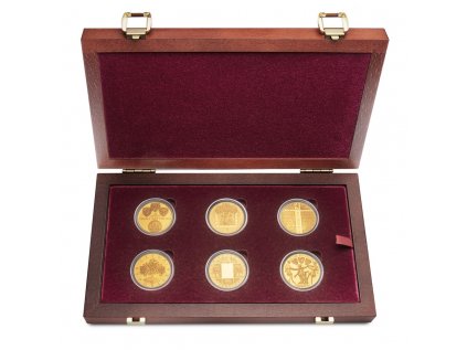 Sada 6 zlatých mincí Mimořádné ražby 2012 - 2021 Proof