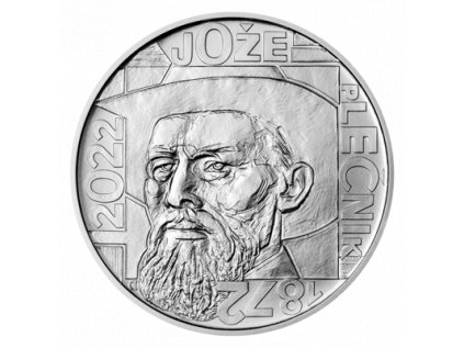 Strieborná minca 200 Kč k 150. výročí narození Jože Plečnika 2022 Standard