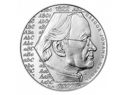 Strieborná minca 200 Kč k 200. výročí narození Gregora Johanna Mendela 2022 Standard