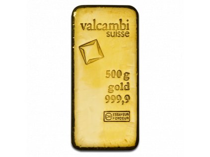 500g investičná zlatá tehlička Valcambi | Litý slitek