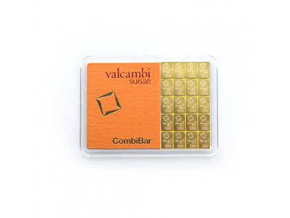 20 x 1g investičná zlatá tehlička Valcambi CombiBar