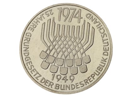 Spolkové Německo 5 Mark 1974 F 25. výročí federálního ústavního zákona 2 Photoroom