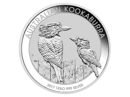 Strieborná investičná minca Kookaburra 1 kg 2017