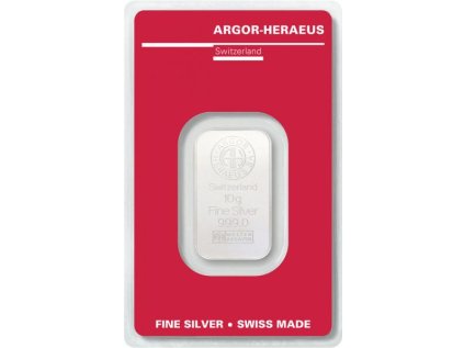 10g investičná strieborná tehlička Argor Heraeus SA