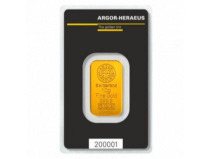 10g investičná zlatá tehlička Argor Heraeus SA