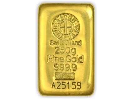 250g investiční zlatý slitek Argor Heraeus SA
