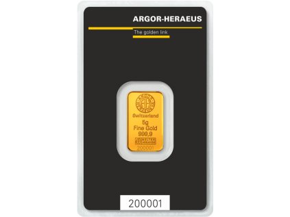 5g investičná zlatá tehlička Argor Heraeus SA