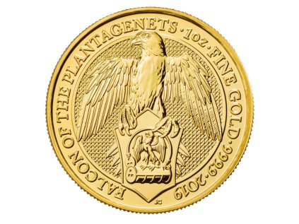 Zlatá investiční mince The Queen's Beasts 1 Oz Falcon of the Plantagenets